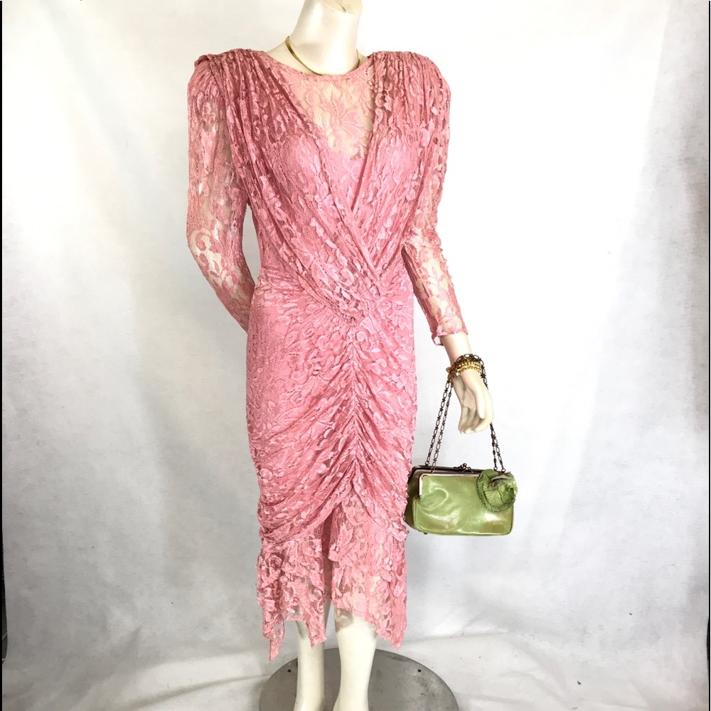 Vintage Pink Lace Dress By A La Carte California